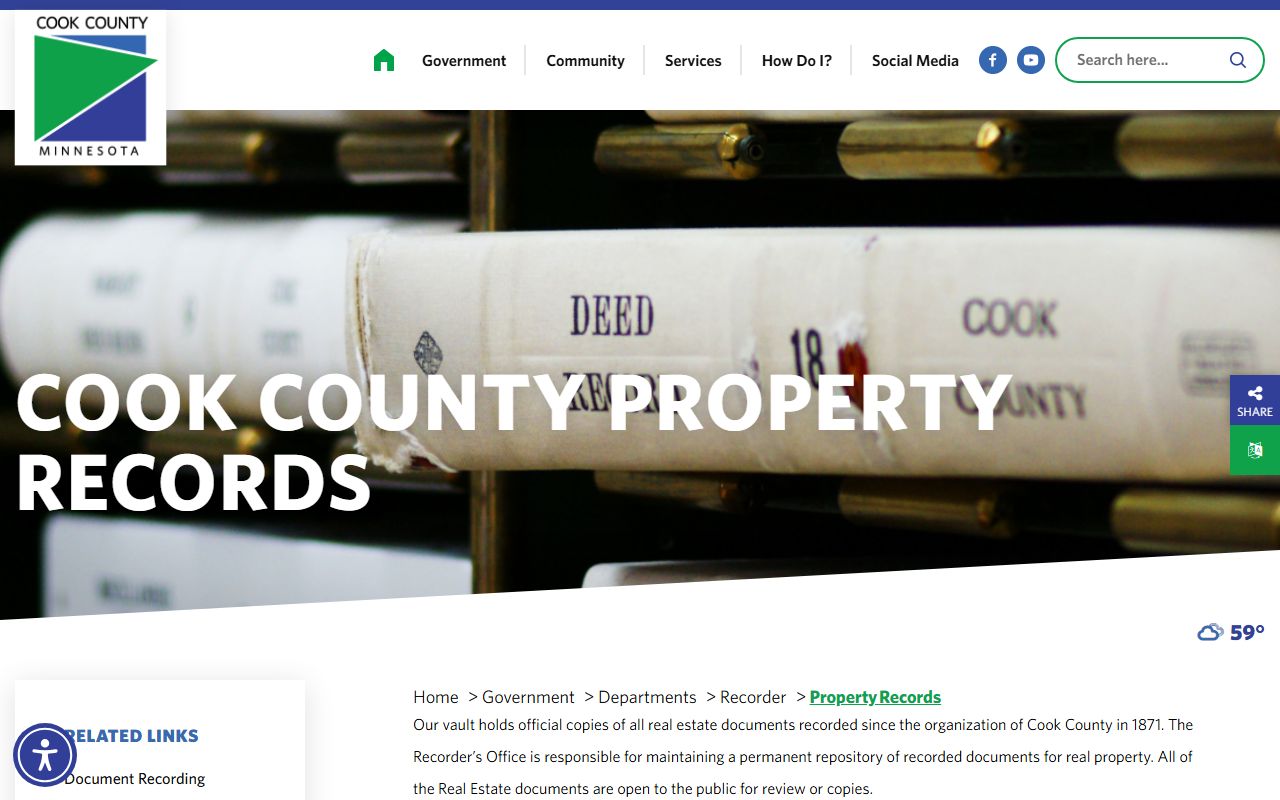 Cook County Court Administration property records contrast