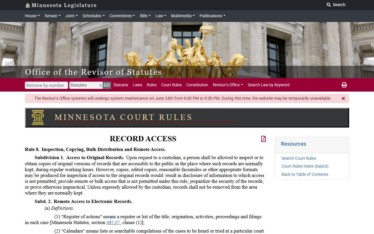 Cook County court records Rule 8 remote access limits