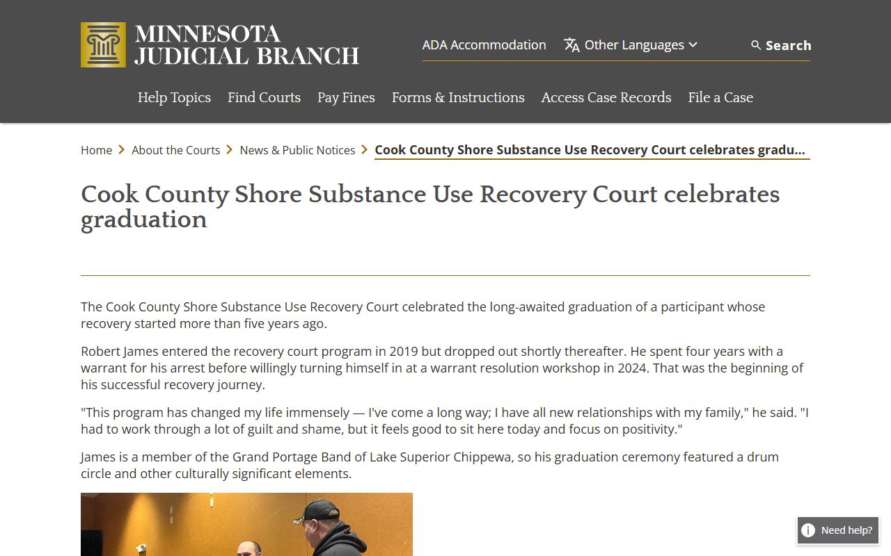Cook County District Court Shore Substance Use Recovery Court news