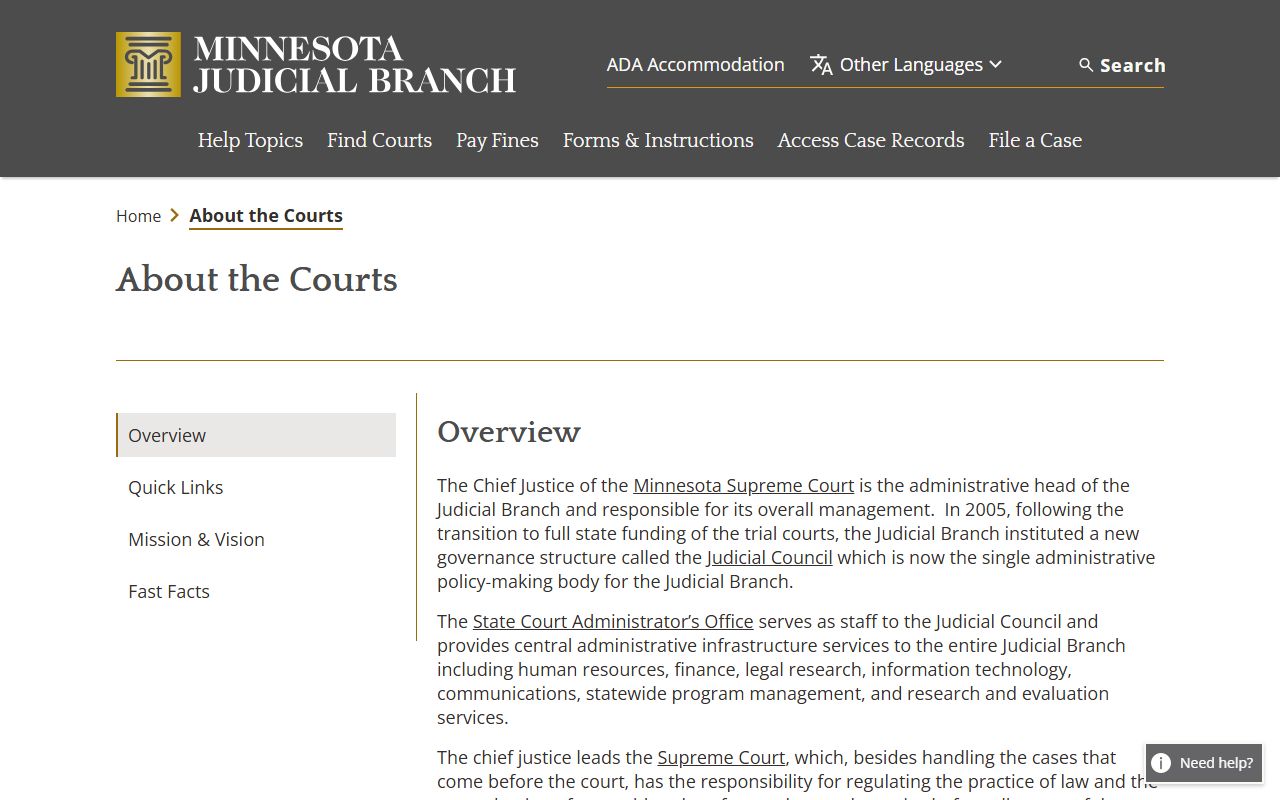 Cook County court records Minnesota court hierarchy