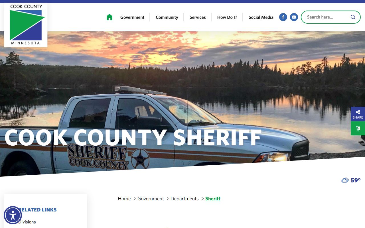 Cook County inmate records Sheriff office page