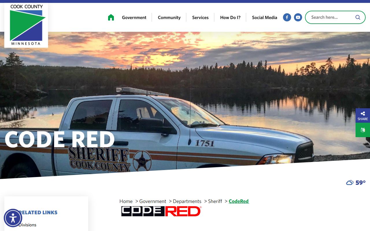 Cook County warrant search CodeRED public safety alerts